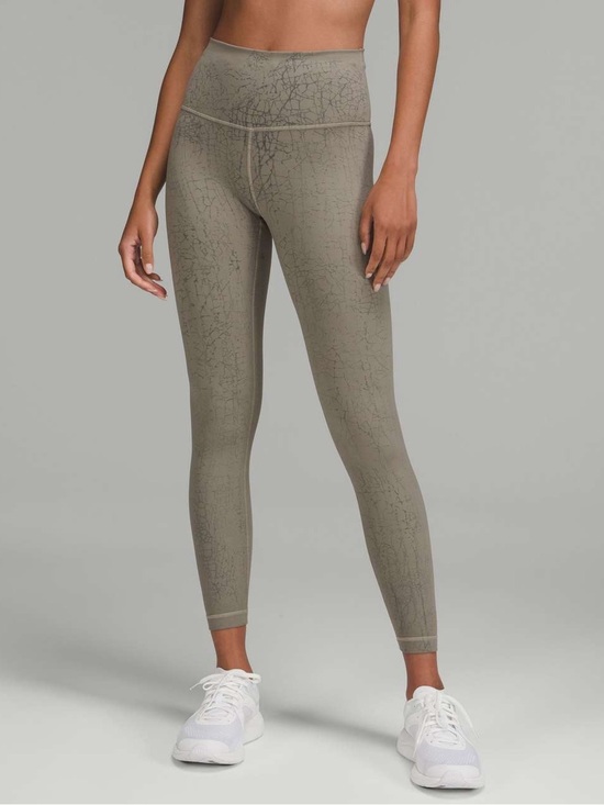 lululemon athletica Pants - Lululemon Wunder Under 25” Leggings Gray Black Crackle Print High Rise Yoga - 4